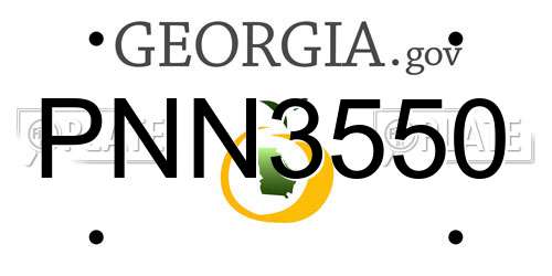 PNN3550 Georgia License Plate
