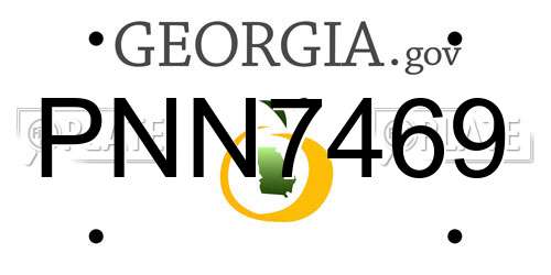 PNN7469 Georgia License Plate
