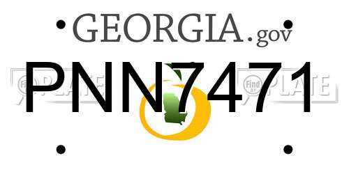 PNN7471 Georgia License Plate