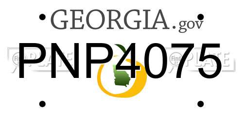 PNP4075 Georgia License Plate