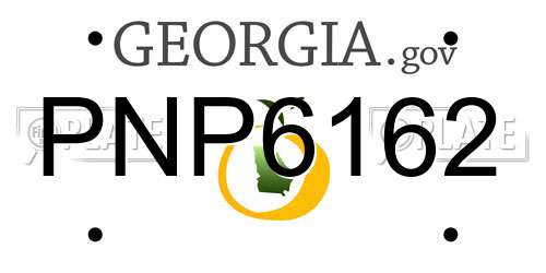 PNP6162 Georgia License Plate