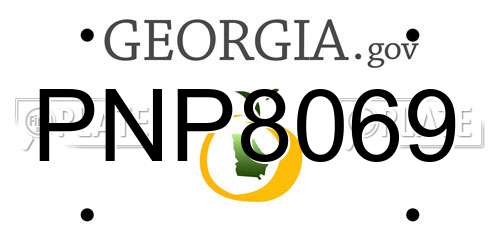 PNP8069 Georgia License Plate