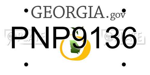 PNP9136 Georgia License Plate
