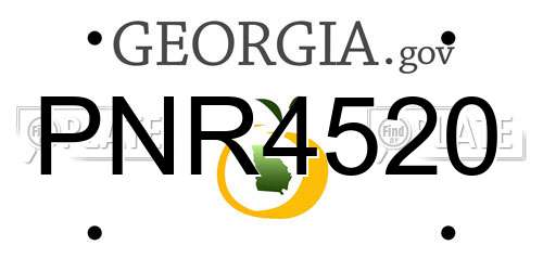 PNR4520 Georgia License Plate