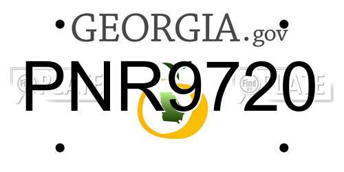 PNR9720 Georgia License Plate