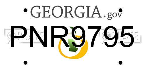 PNR9795 Georgia License Plate