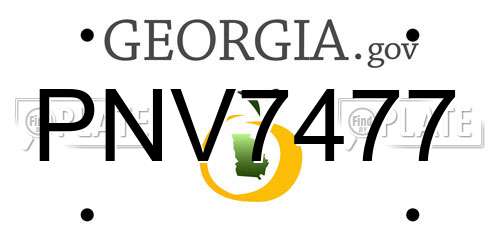 PNV7477 Georgia License Plate