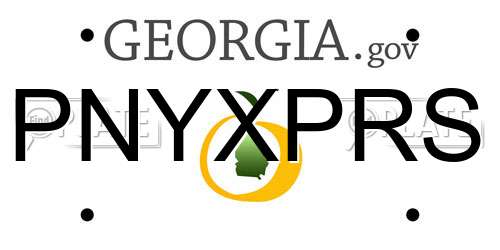 PNYXPRS Georgia License Plate