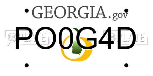 PO0G4D Georgia License Plate