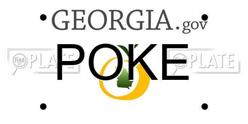 POKE Georgia License Plate
