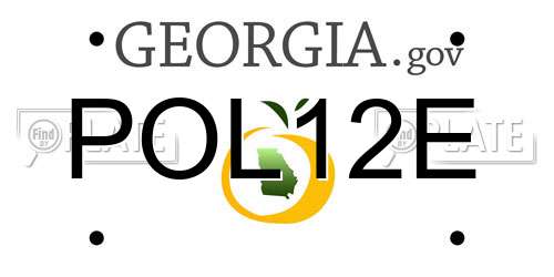 POL12E Georgia License Plate