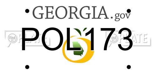 POL173 Georgia License Plate