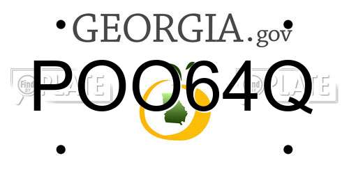 POO64Q Georgia License Plate