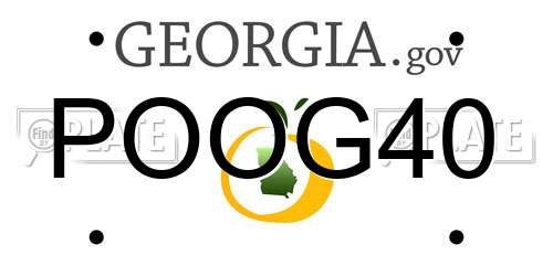 POOG40 Georgia License Plate