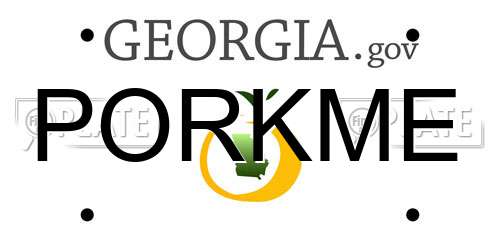PORKME Georgia License Plate