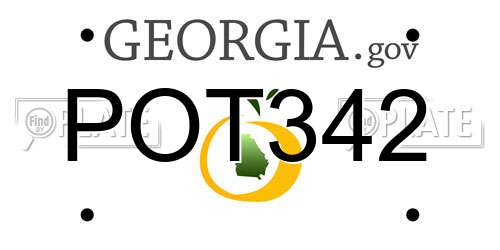 POT342 Georgia License Plate