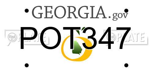 POT347 Georgia License Plate