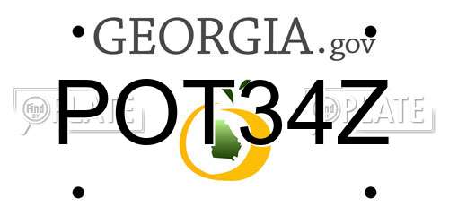 POT34Z Georgia License Plate