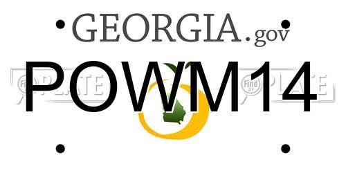 POWM14 Georgia License Plate