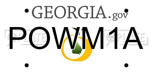 POWM1A Georgia License Plate