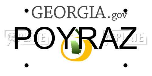 POYRAZ Georgia License Plate