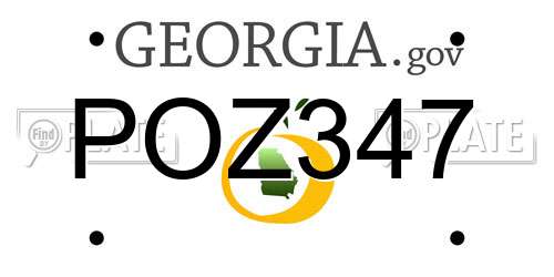 POZ347 Georgia License Plate