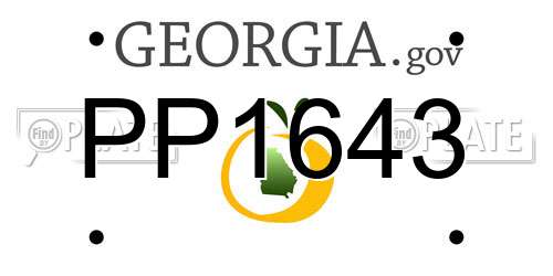 PP1643 Georgia License Plate