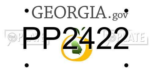 PP2422 Georgia License Plate