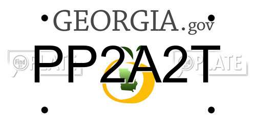 PP2A2T Georgia License Plate