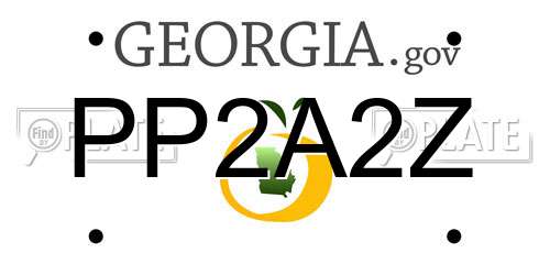PP2A2Z Georgia License Plate