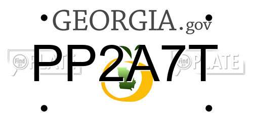 PP2A7T Georgia License Plate