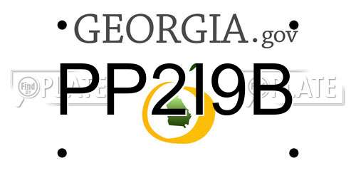 PP2I9B Georgia License Plate