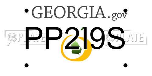 PP2I9S Georgia License Plate