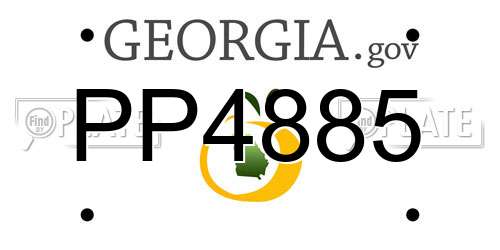 PP4885 Georgia License Plate