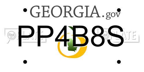 PP4B8S Georgia License Plate