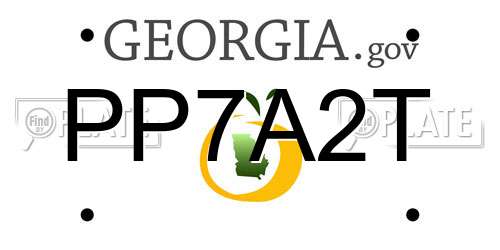 PP7A2T Georgia License Plate