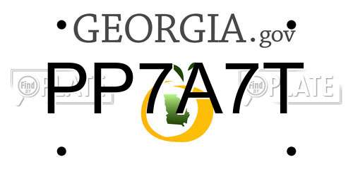 PP7A7T Georgia License Plate