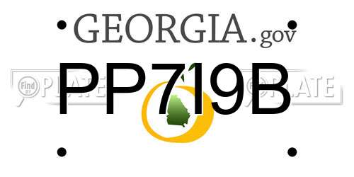 PP7I9B Georgia License Plate