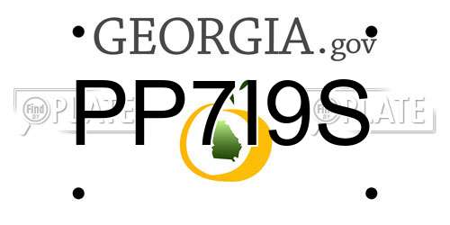 PP7I9S Georgia License Plate