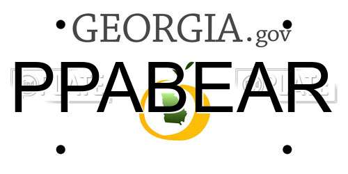 PPABEAR Georgia License Plate