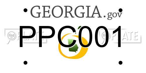 PPC001 Georgia License Plate