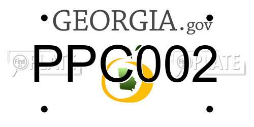 PPC002 Georgia License Plate