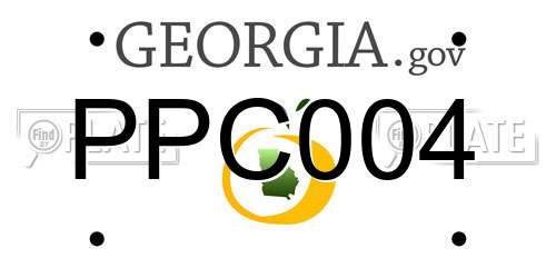 PPC004 Georgia License Plate