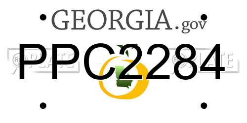 PPC2284 Georgia License Plate