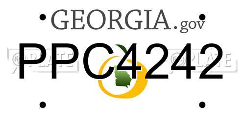 PPC4242 Georgia License Plate