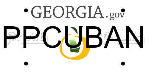 PPCUBAN Georgia License Plate