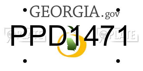 PPD1471 Georgia License Plate