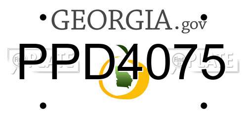 PPD4075 Georgia License Plate