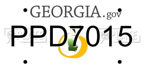 PPD7015 Georgia License Plate
