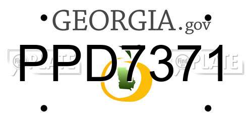 PPD7371 Georgia License Plate